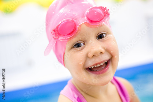 Photo: little girl swimming little girl swimming