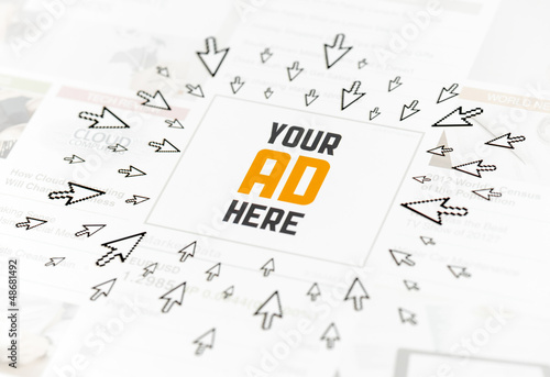 Photo: Success web advertisement concept Success web advertisement concept