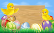 Easter eggs sign