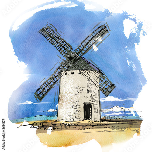 Illustration: Spanish windmill Spanish windmill
