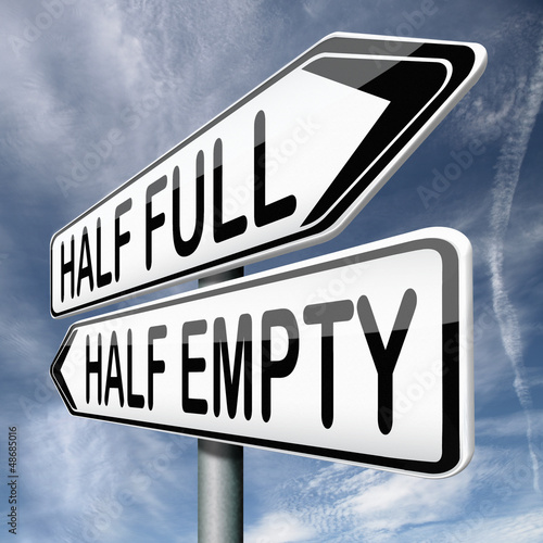 Illustration: half empty or full half empty or full