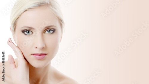 Photo: The beautiful girl with evening make-up The beautiful girl with evening make-up