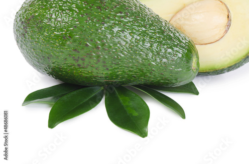 Photo: Fresh avocado isolated on white background Fresh avocado isolated on white background