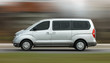 minibus in motion