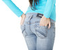 Fit female butt in jeans
