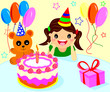Vector: Happy birthday girls Happy birthday girls