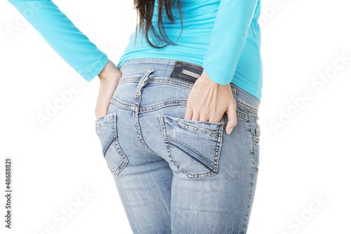 Photo: Fit female butt in jeans Fit female butt in jeans
