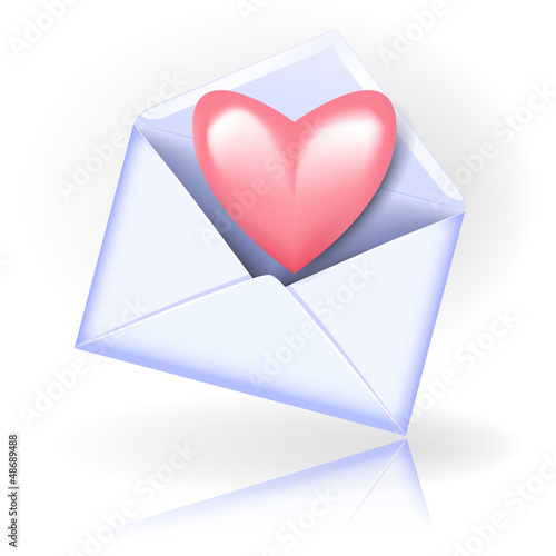 Vector: Envelope with valentine heart Envelope with valentine heart
