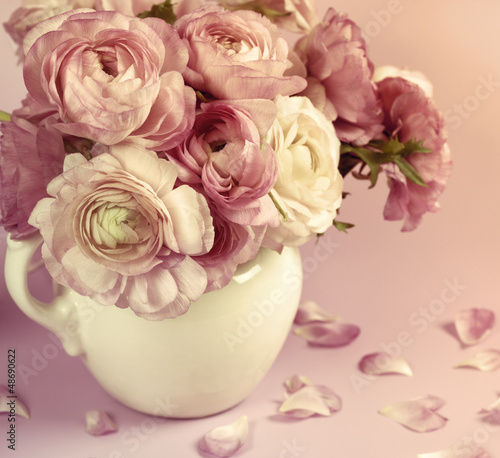 Photo: Flowers art design. Wedding holiday card Flowers art design. Wedding holiday card