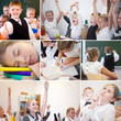 Happy school children