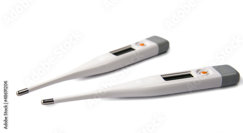 Photo: electronic thermometer isolated electronic thermometer isolated