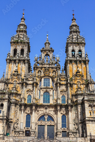 Photo: Santiago de Compostela cathedral: facade del Obradoiro Santiago de Compostela cathedral: facade del Obradoiro