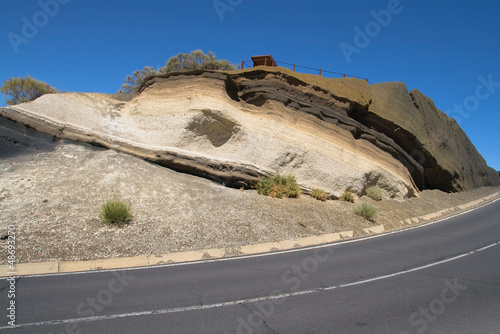 Photo: Volcanic strata Volcanic strata
