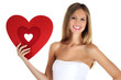 Photo: beautiful girl with heart, valentine day beautiful girl with heart, valentine day