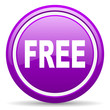 free violet glossy icon on white background