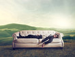 businessman on sofa