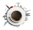 coffee  and colorized travel