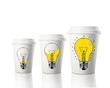 three paper cup
