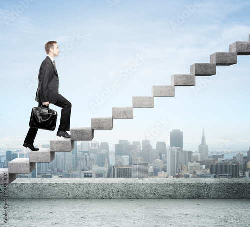 Photo: stepping up a staircase stepping up a staircase