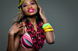 Young African-american fashion model.