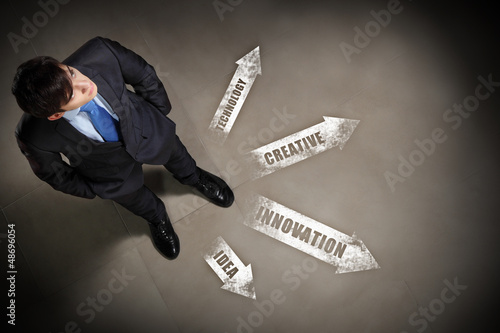 Photo: Image of businessman top view Image of businessman top view