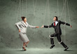 Puppet businesspeople