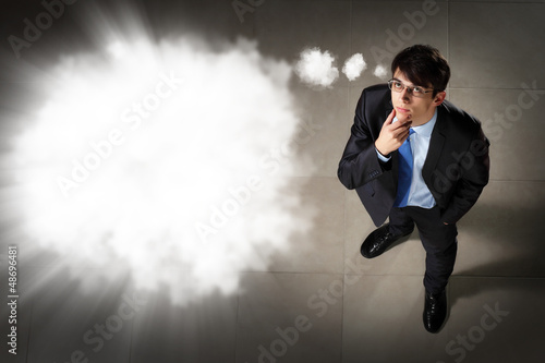 Photo: Image of businessman top view Image of businessman top view