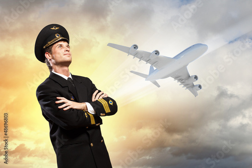 Photo: Image of male pilot Image of male pilot