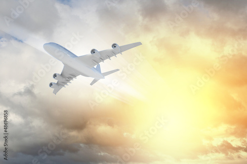 Photo: Image of airplane in sky Image of airplane in sky