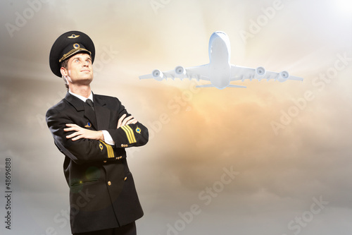 Photo: Image of male pilot Image of male pilot