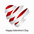 Ribbon Valentin's heart. Freash motive.