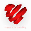 Ribbon Valentin's heart. Freash motive.