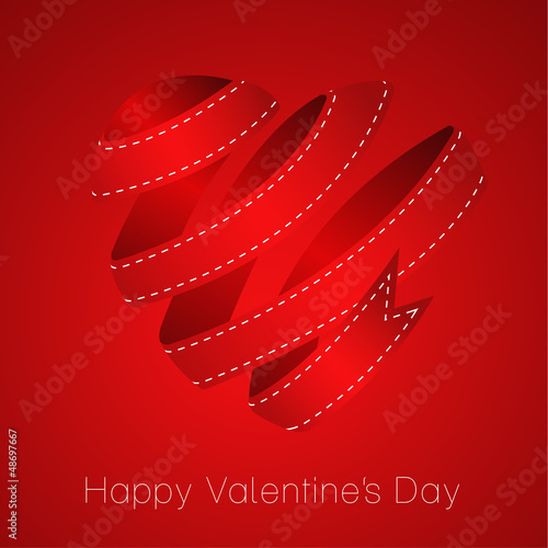 Photo: Ribbon Valentin's heart. Freash motive. Ribbon Valentin's heart. Freash motive.