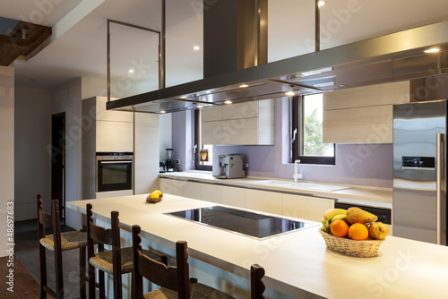 Photo: Beautiful modern loft, view of the kitchen Beautiful modern loft, view of the kitchen