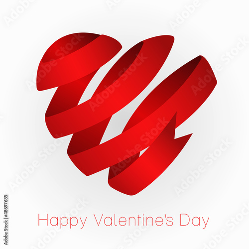 Photo: Ribbon Valentin's heart. Freash motive. Ribbon Valentin's heart. Freash motive.