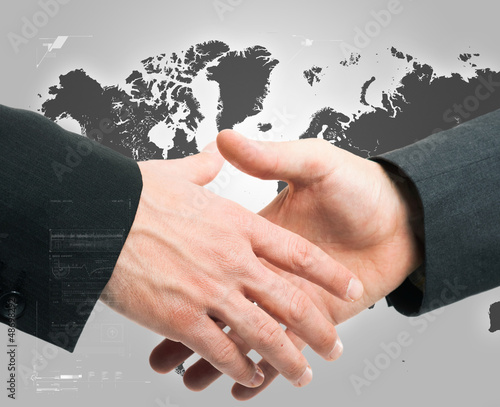 Photo: Hi-tech handshake Hi-tech handshake