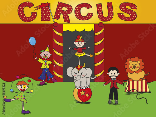 Illustration: circus circus