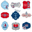 Nautical Sea Tag Elements - for scrapbook and design in vector