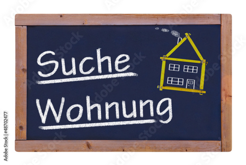 Illustration: Suche Wohnung Tafel #130120-01 Suche Wohnung Tafel #130120-01