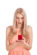 Photo: Surprised blond woman with ring in box Surprised blond woman with ring in box