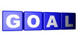 Goal blue cubes