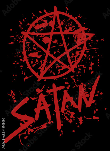 Vector: Satan blood culte Satan blood culte