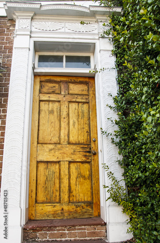 Photo: Old Cracked and Weathered Door Old Cracked and Weathered Door
