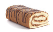 Sweet roll on white background