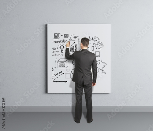 Photo: drawing business plan drawing business plan
