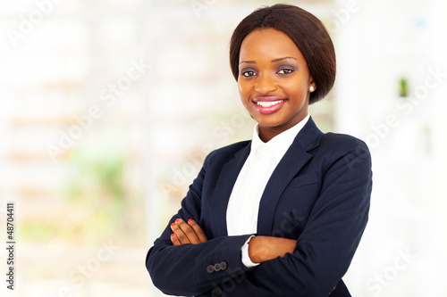Photo: pretty african american businesswoman half length portrait pretty african american businesswoman half length portrait