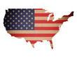 Grunge Map of United States of America isolated
