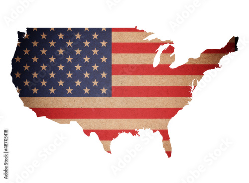 Illustration: Grunge Map of United States of America isolated Grunge Map of United States of America isolated
