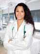 Attractive brunette doctor
