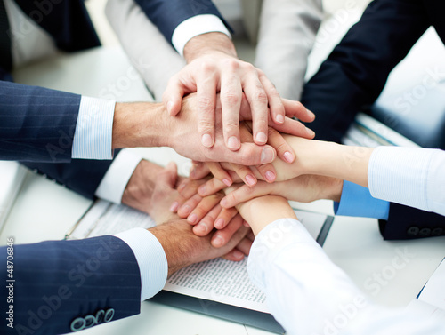 Photo: Pile of hands Pile of hands